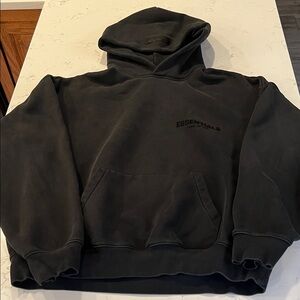 Essentials Black Hoodie for Men